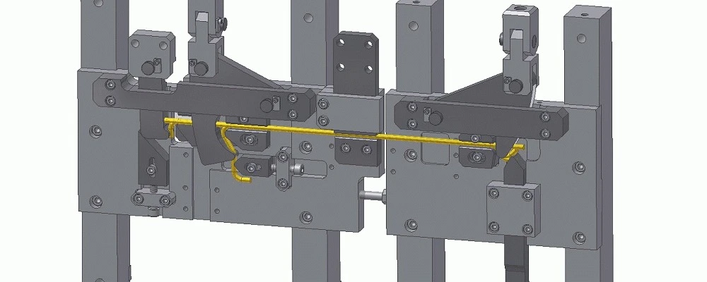 CAD-Modell einer Vorrichtung in Seitenansicht